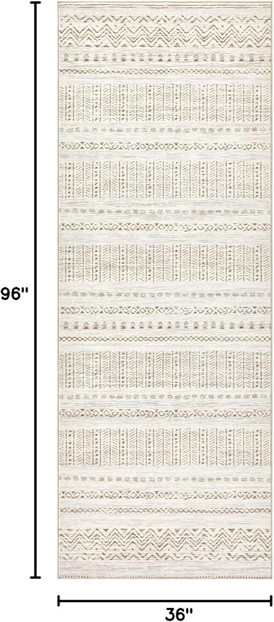 cotiled Washable 3x8 Runner Rugs: Washable Boho Rugs - Image 2