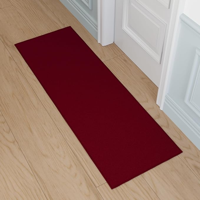 Ottomanson Hallway Runner Rug 1'10" x 6' Non Slip Solid Area Rugs Easy to Clean - Image 9
