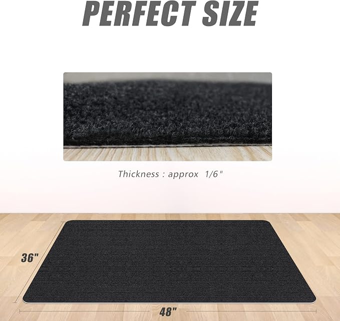 Sycoodeal Office Chair Mat for Hardwood Floor, Office Computer Gaming Chair Mat - Image 2