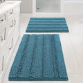 H.VERSAILTEX Turquoise Bathroom Rug, 2 Piece Bathroom Rug Set Slip-Resistant by HVERSAILTEX