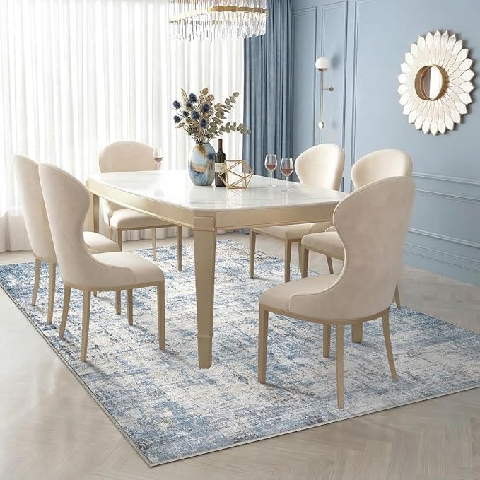 5x7 Area Rugs Washable Living Room Rug-No Slip Soft Carpets Modern Abstract - Image 2
