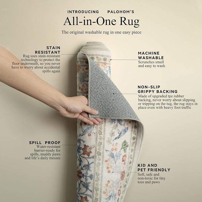 Machine Washable 2x3 Rugs for Entryway: Door Mat Indoor Entrance Small Area Rug - Image 4