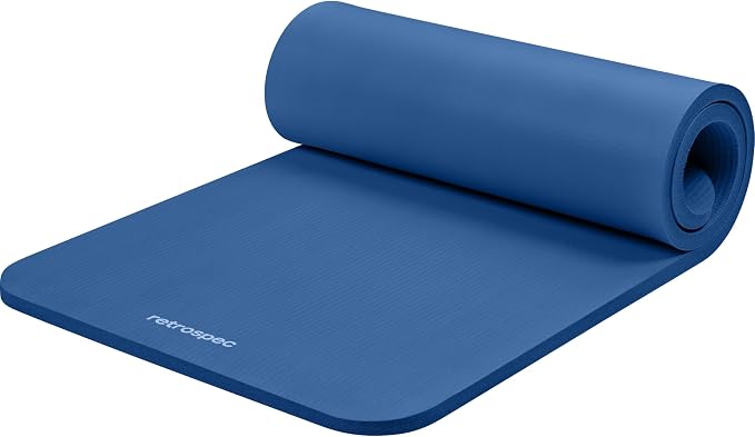 Retrospec Solana Yoga Mat 1" Thick w/Nylon Strap by Retrospec
