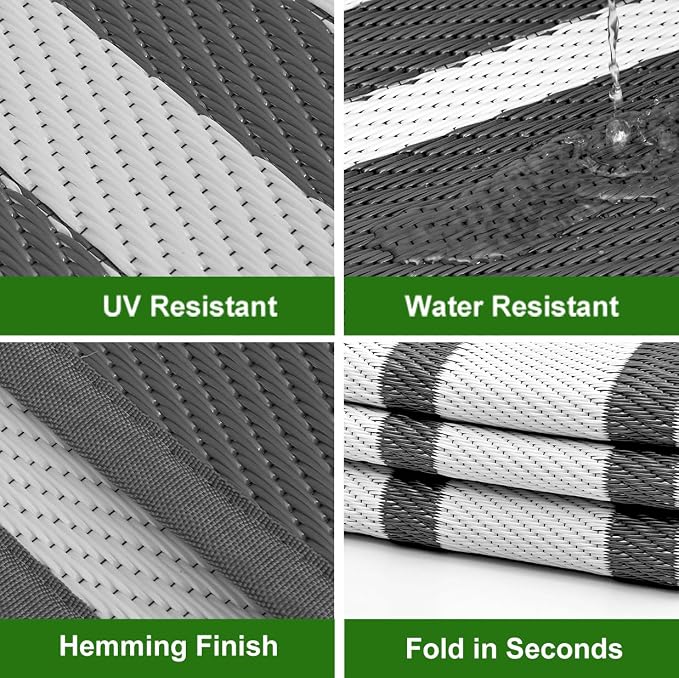 RURALITY Outdoor Rugs 8x10 Waterproof - Image 4
