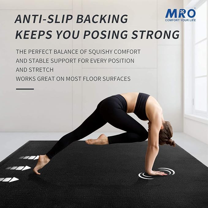 MRO Extra Large Yoga Mat, Soft for Women and Men Fitness, stretching - Image 3