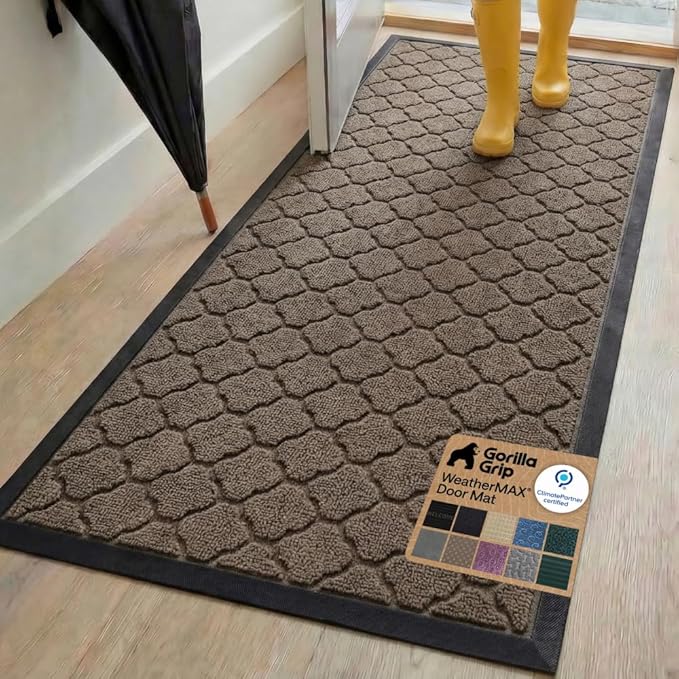 GORILLA GRIP 100% Waterproof All-Season WeatherMAX Doormat, US Designed Natural by Unknown