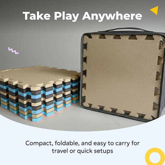 MioTetto Baby Play Mat, Comfortable Playtime Mat – Portable Foam Floor Tiles - Image 3