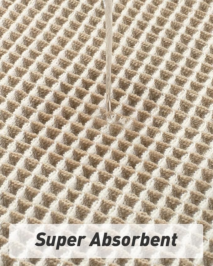 AMOAMI Upgraded Waffle Bath Mat, Super Absorbent Non Slip Bath Mats - Image 3
