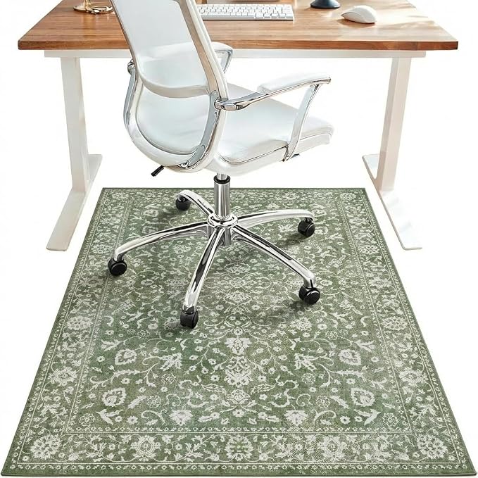 36"x60" Office Chair Mat for Hardwood Tile Floor, Under Desk Carpet Protector by BESBLEE
