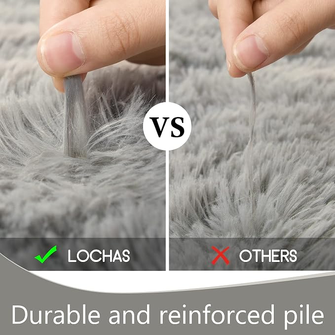 LOCHAS Ultra Soft Indoor Modern Area Rugs Fluffy Living Room Carpets - Image 8