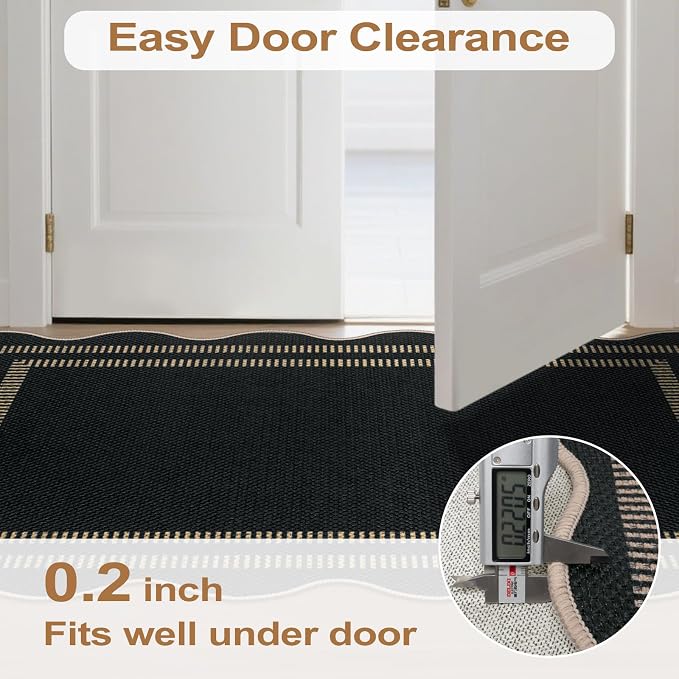 Modern Hallway Runner Rug, 2x6 Washable Easy Jute Rugs - Image 6