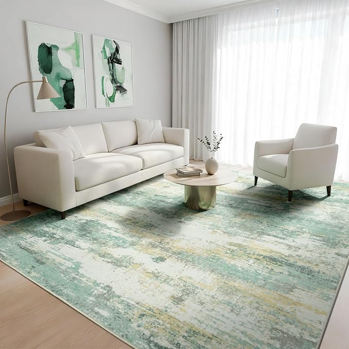 Rugflix 5x7 Area Rugs for Living Room, Washable Large Rug Stain-Resistant Low - Image 9