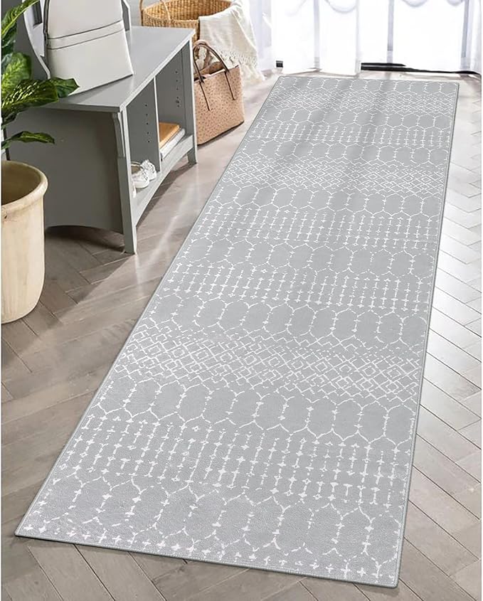Lahome Moroccan Runners for Hallways 2x6 Washable Non-Slip Carpet Runner Throw by Lahome