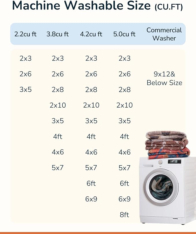 BESTSWEETIE Area Rug 9x12 Rug Machine Washable Non-Slip Low Pile Print Pattern - Image 5