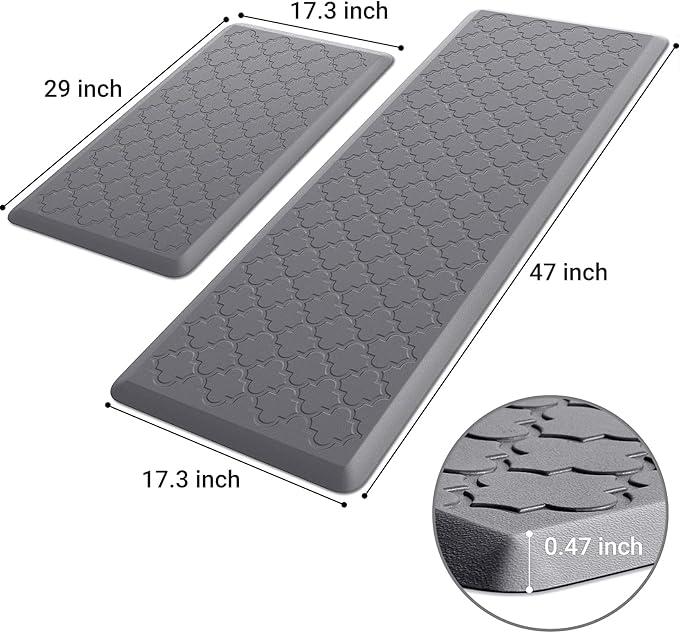 Kitchen Mat Cushioned Anti-Fatigue Floor Mat, Waterproof Non-Skid Ergonomic - Image 2