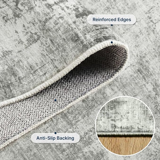 9x12 Area Rugs Washable Living Room Rug-No Slip Soft Carpets Modern Abstract - Image 5