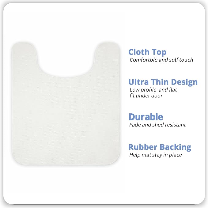 Bosap Toilet Rugs U Shaped Bathroom Rug, Machine Washable Non Slip Quick Dry - Image 2
