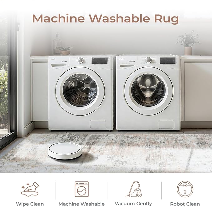 3x5 Area Rug Non-Slip, Machine Washable Soft Low Pile Small Rugs - Image 5