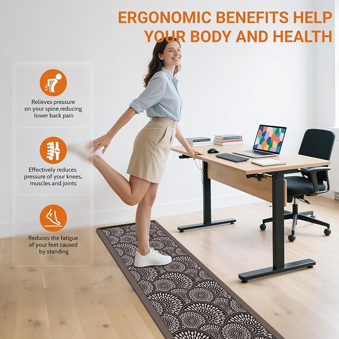 Mattitude Kitchen Mat, 17.3x60in Heavy Duty Ergonomic Comfort Foam Standing - Image 6
