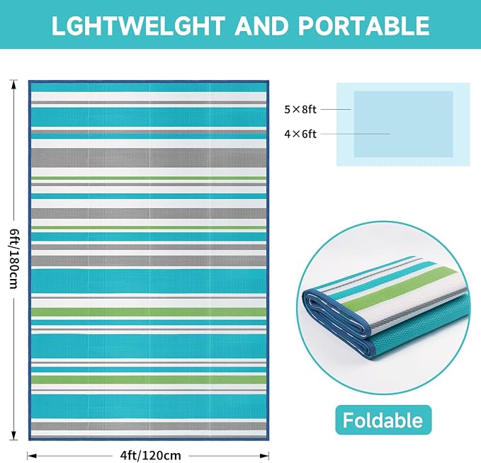 Outdoor Patio Plastic Rug Waterproof - Image 2