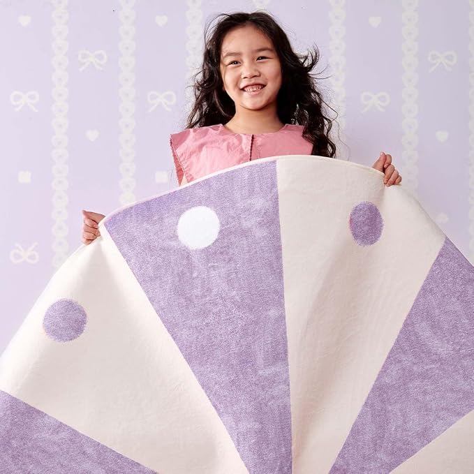 jinchan 5ft Round Rug Lilac Purple Washable Fun Cute Playroom Mat Non Slip - Image 6