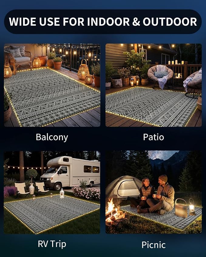 MontVoo-Outdoor Rug Carpet 9x12 ft - Image 8