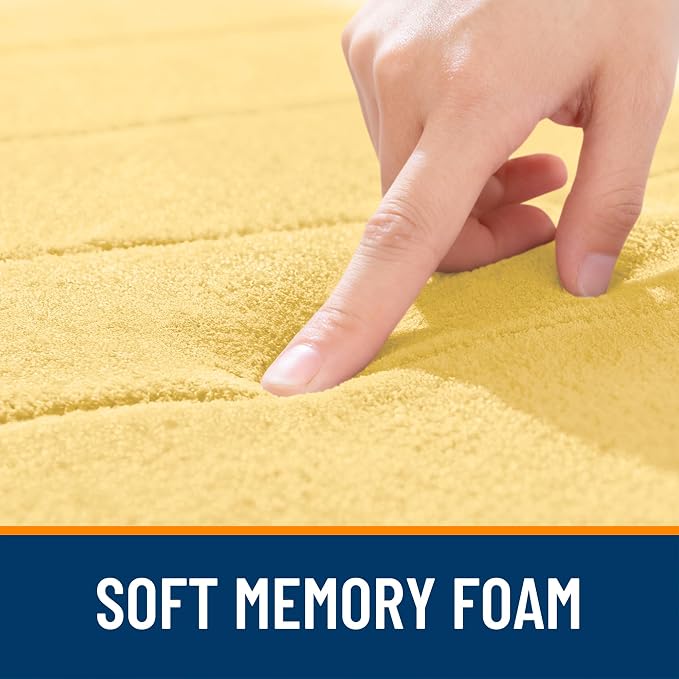 OLANLY Memory Foam Bath Mat 35x24, Super Soft Absorbent Bathroom Rugs, Quick Dry - Image 5