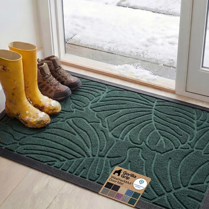 GORILLA GRIP 100% Waterproof All-Season WeatherMAX Doormat, US Designed Natural by Unknown