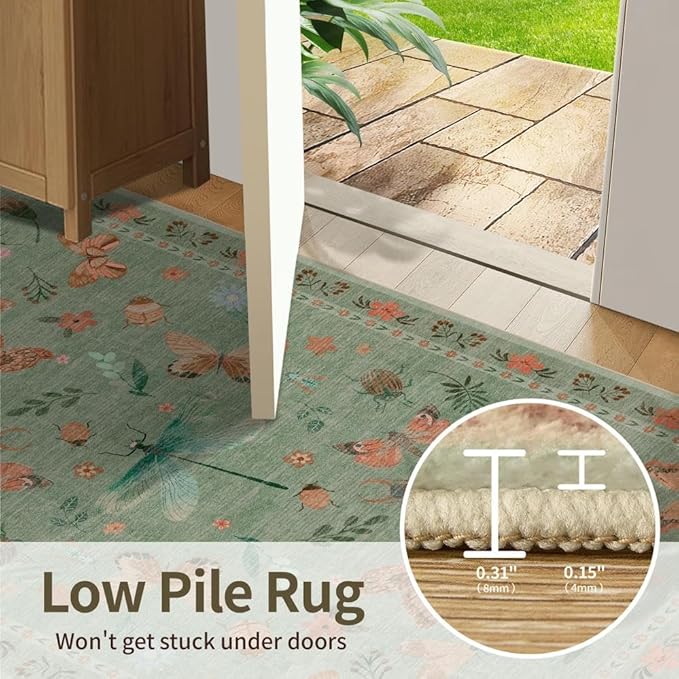 Rugxara Floral Rug for Living Room Bedroom - Image 6