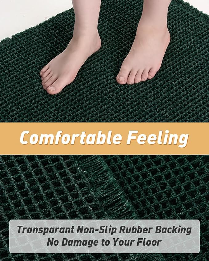 Upgraded Waffle Runner Rug, Super Absorbent Non Slip Bath Mats - Image 3