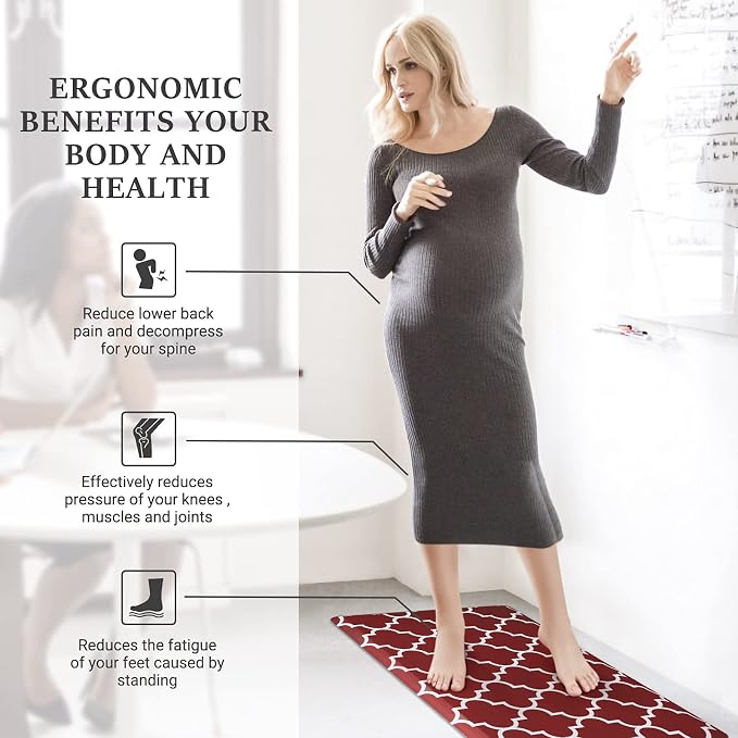 WISELIFE Kitchen Mat Cushioned Anti-Fatigue Kitchen Rug, 17.3"x 60", Non Slip - Image 6