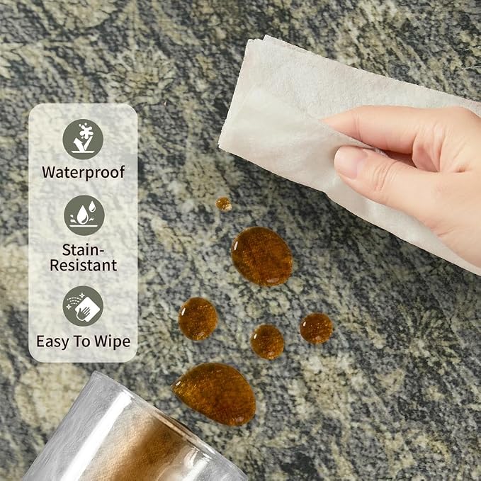 8x10 Washable Area Rug for Living Room, Extra Large, Durable Low Pile Non Slip - Image 7