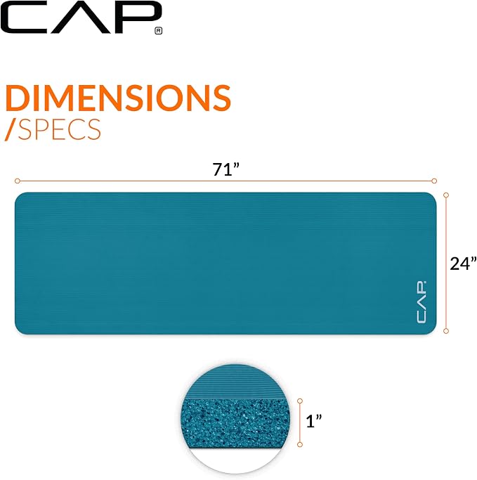 CAP Barbell 1-Inch High Density Exercise Yoga Mat - Image 4