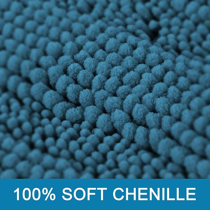 H.VERSAILTEX Bath Rugs for Bathroom Non Slip Bath Mats Extra Thick Chenille - Image 3