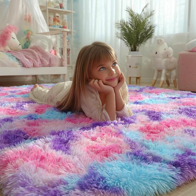 PAGISOFE Ultra Soft Rainbow Area Rugs - Image 2