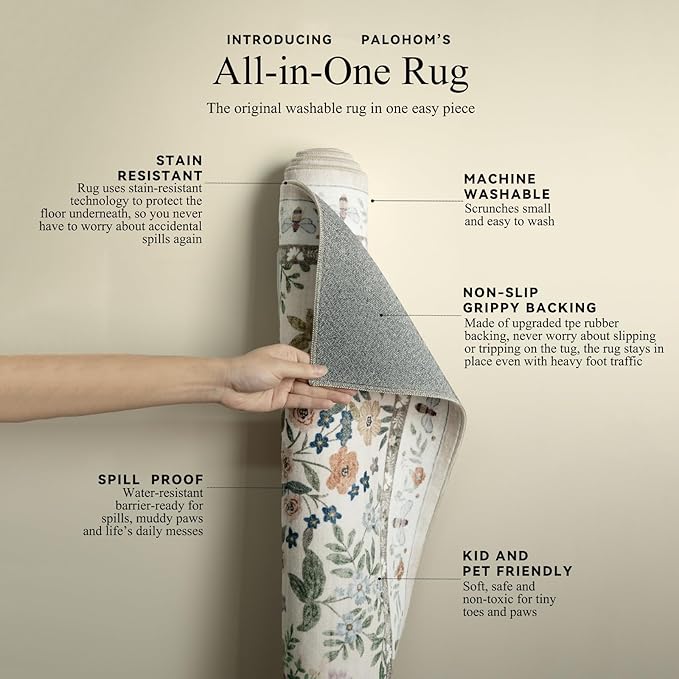 Washable Kitchen Rug Runners for Hallways: 2'x6' Bedroom Rug Non Slip Low-Pile - Image 4