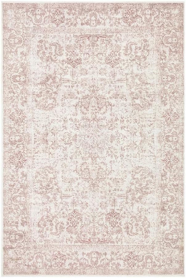 Rugxara 5x7 Washable Area Rug for Living Room & Bedroom, Large Light Pink Rugs - Image 9