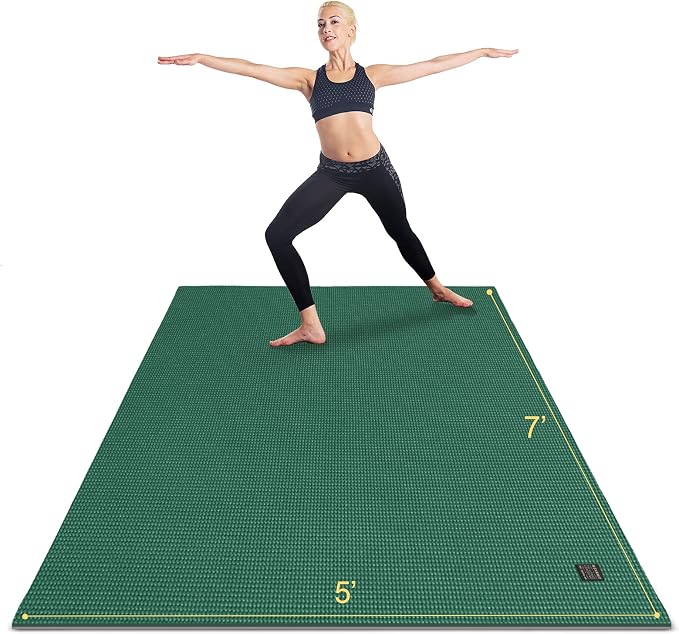GXMMAT Large Yoga Mat 6'x4'/6'x6'/7'x5', Extra Thick Workout Mats by GXMMAT