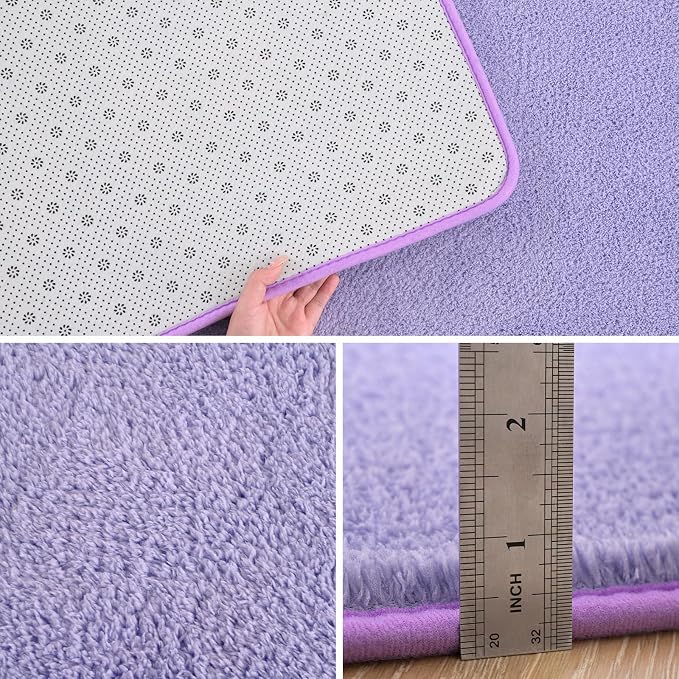 Pettop 5x7 ft Purple Area Rugs for Bedroom Living Room, Washable Memory Foam - Image 4