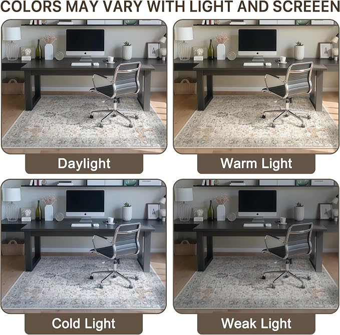36"x48" Office Chair Mat for Hardwood Tile Floor, Under Desk Carpet Protector - Image 6