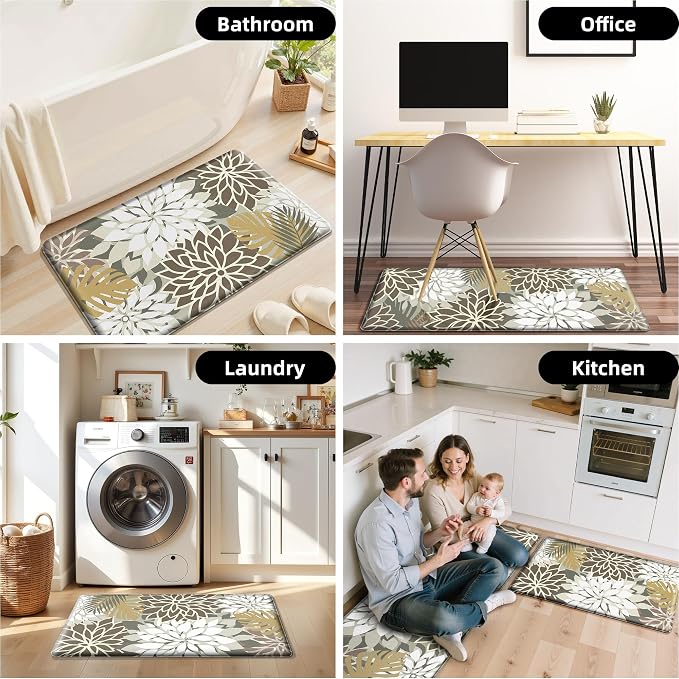 Arenarug Kitchen Mats for Floor 2PCS Cushioned Anti Fatigue Kitchen Mats - Image 7
