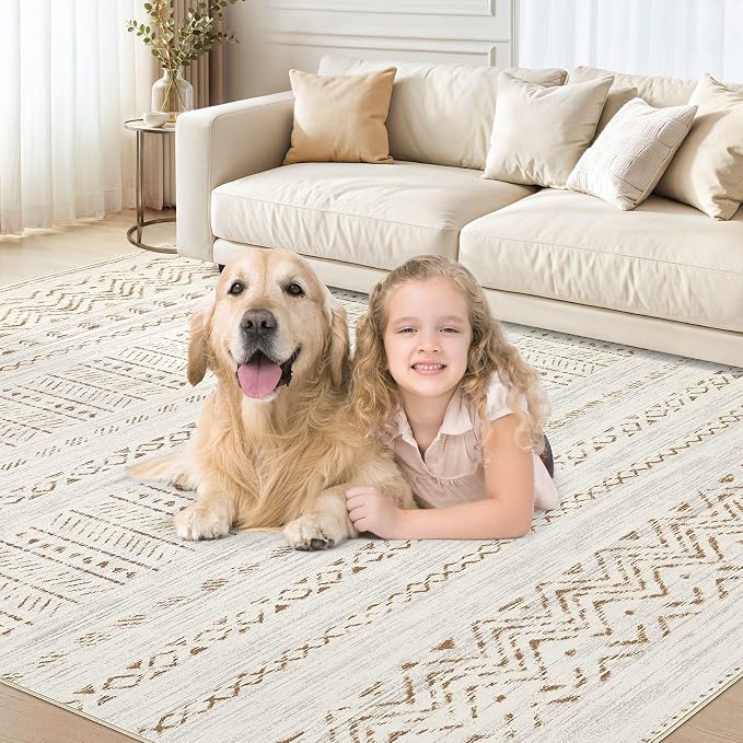 cotiled 9x12 Area Rugs Living Room Rug: Washable Boho Rugs - Image 6