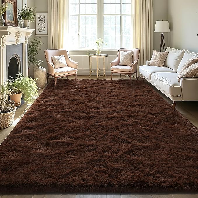LOCHAS Ultra Soft Indoor Modern Area Rugs 10x14 Fluffy Living Room Carpets by LOCHAS