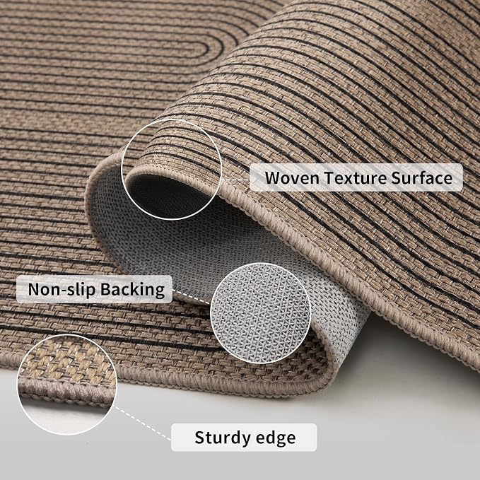 Tangsoo Rainbow Easy Jute 2.6x8 Washable Kitchen Runner Rug - Image 3