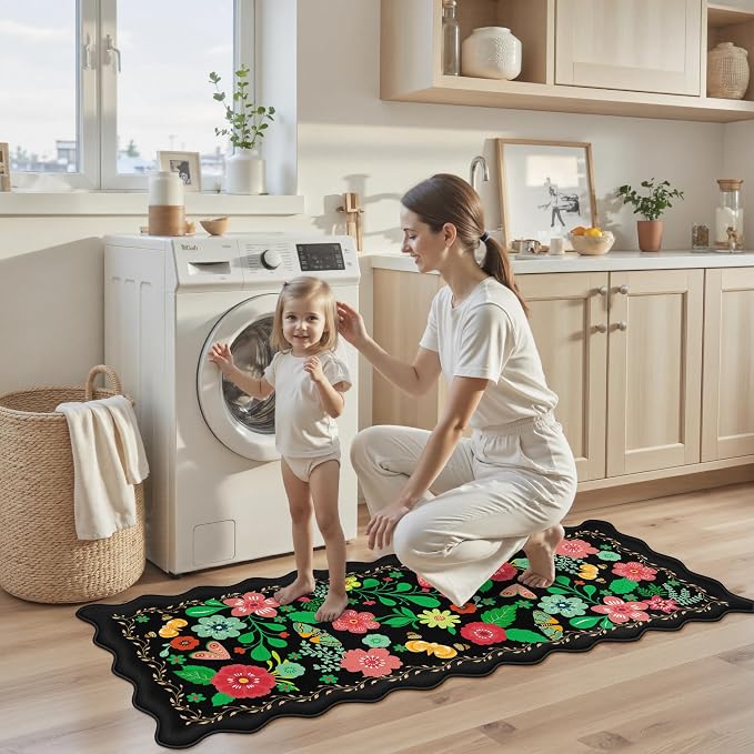 Arenarug Scalloped Black Kitchen Mats - Image 8