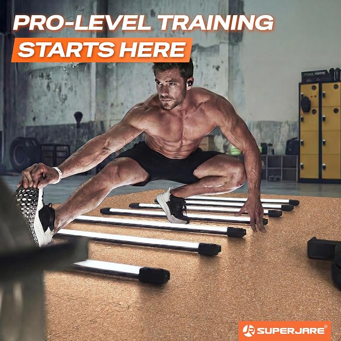 SUPERJARE 0.56'' Thick 24 Pcs 96 Sq Ft Rubber Top Exercise Equipment Mats - Image 2