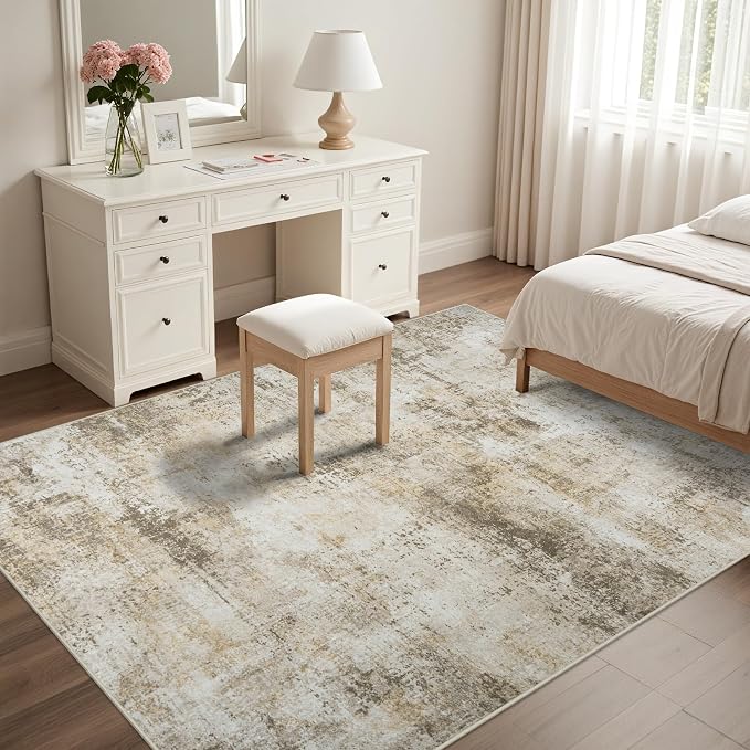 8x10 Area Rugs for Living Room Bedroom: Abstract Washable Rug - Image 4