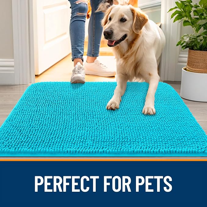 OLANLY Dog Door Mat for Muddy Paws 40x24, Absorbs Moisture and Dirt, Absorbent - Image 6