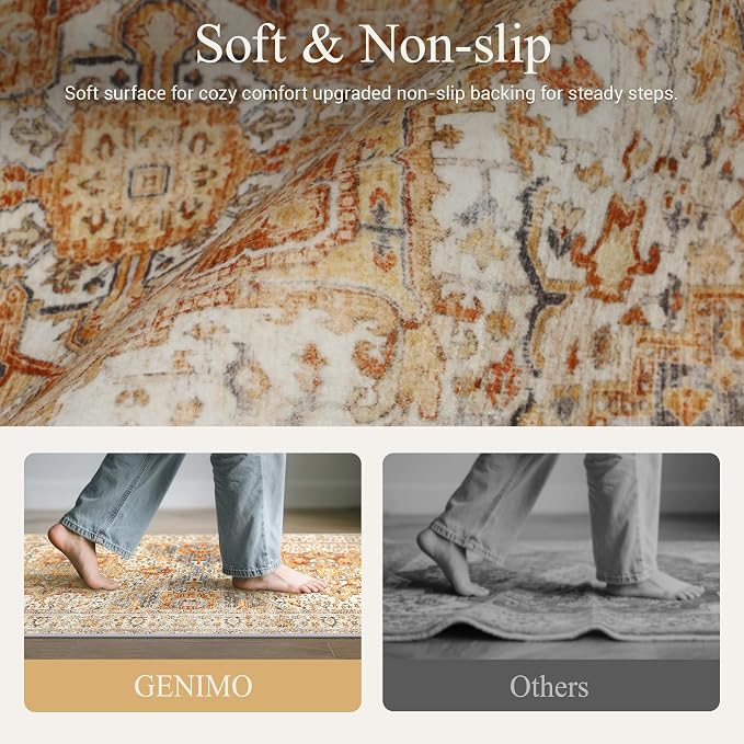 GENIMO Kitchen Rugs Non Slip Washable, Cushioned Standing Mat, Kitchen Runner - Image 4