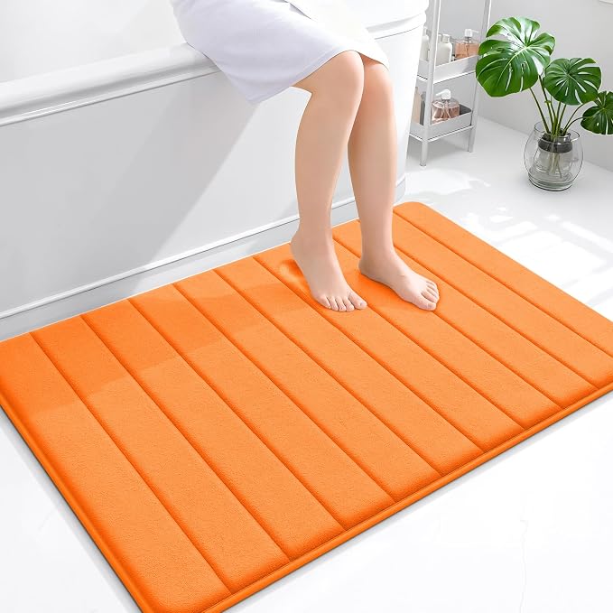 OLANLY Memory Foam Bath Mat 44x32, Super Soft Absorbent Bathroom Rugs, Quick Dry by OLANLY